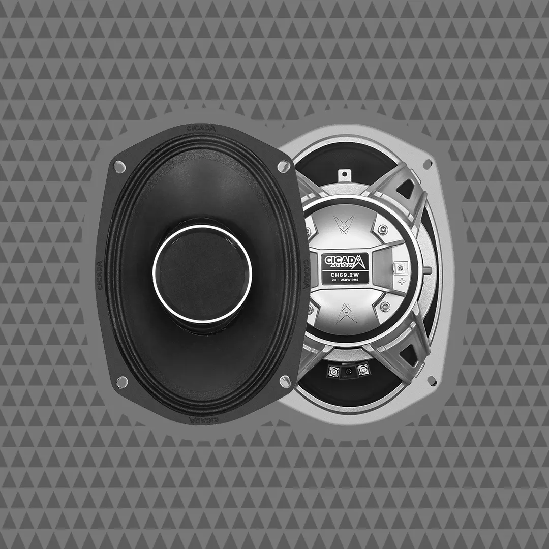 Cicada CH69.W 6x9 inch all-weather horn speaker, front and back