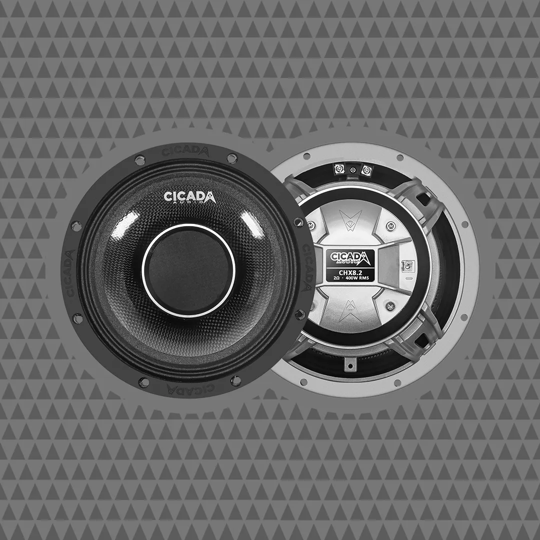 Cicada CHX8 8 inch pro horn speaker, front and back