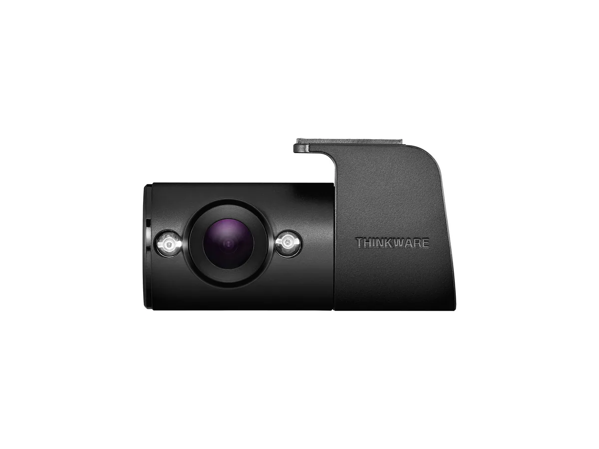 Thinkware infrared interior camera with an infrared light on each side of the lens and its mounting bracket