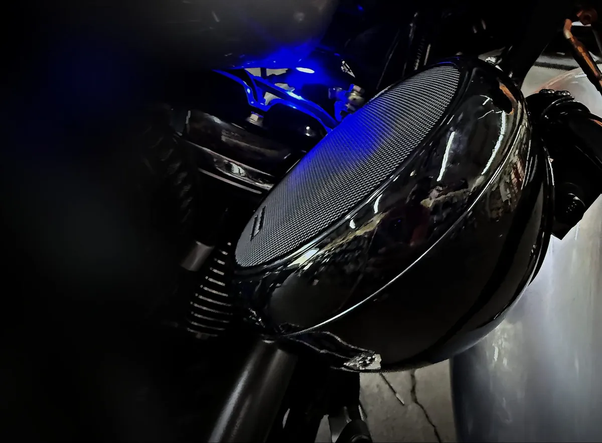 Real AMS Pods installed on a Harley bagger