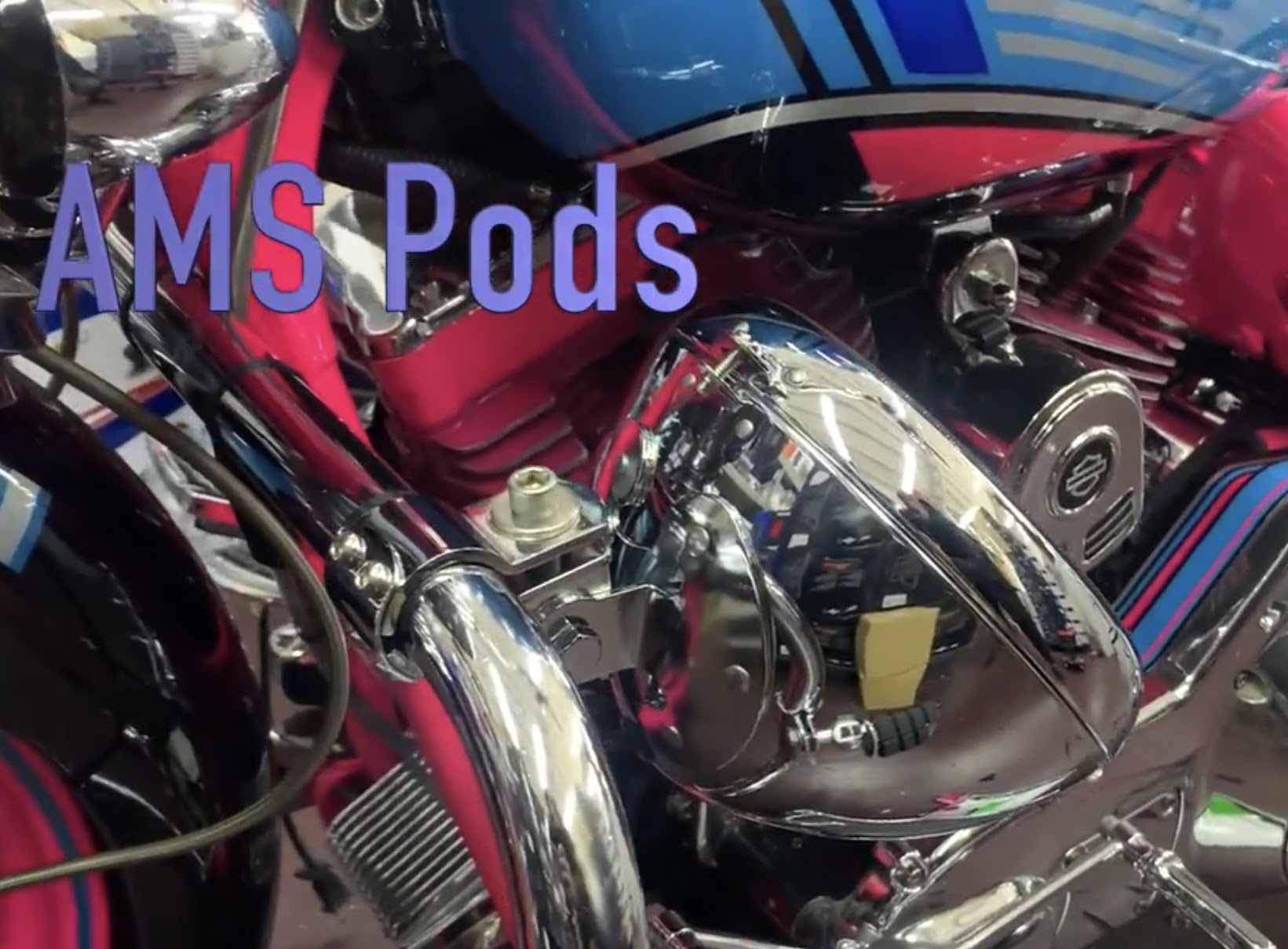 Harley bagger with AMS pods