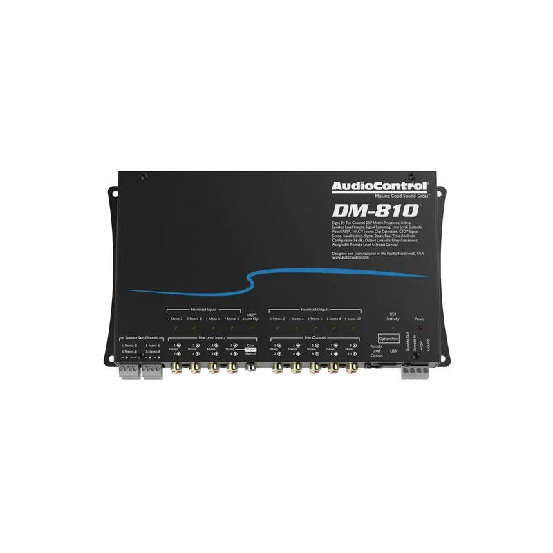 AudioControl DM-810 8-In 10-Out Sound Processor, official product photo, sold and installed at Audio MotorSports in Carson