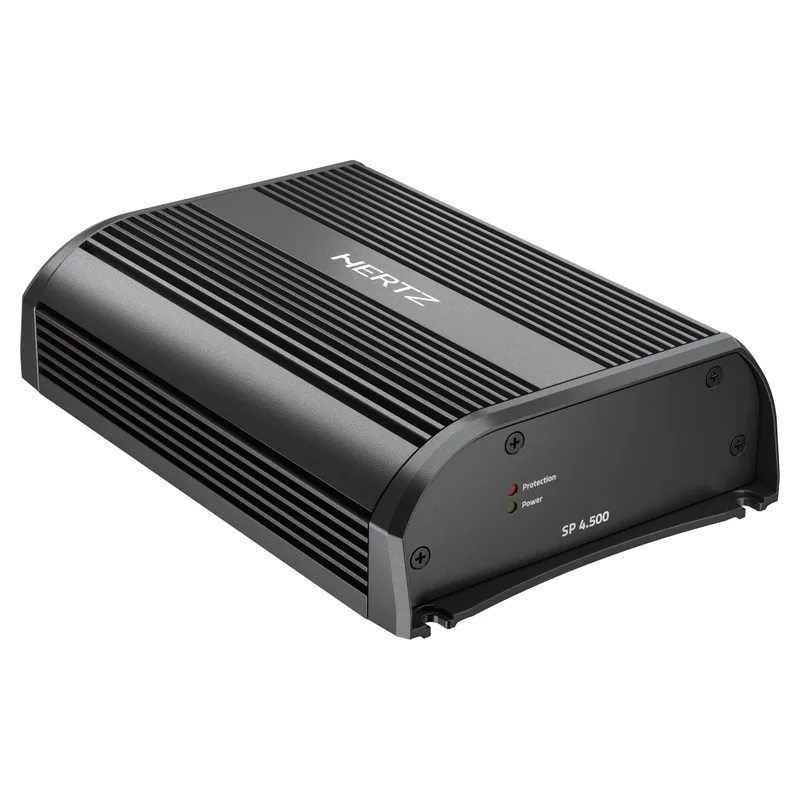 Hertz SPL Show SP 4.500 4-Channel Amplifier, official product photo, sold and installed at Audio MotorSports in Carson
