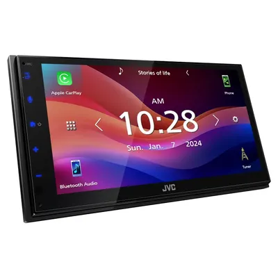 Estéreo JVC KW-M695BW con CarPlay inalámbrico y pantalla de 6.8 pulgadas