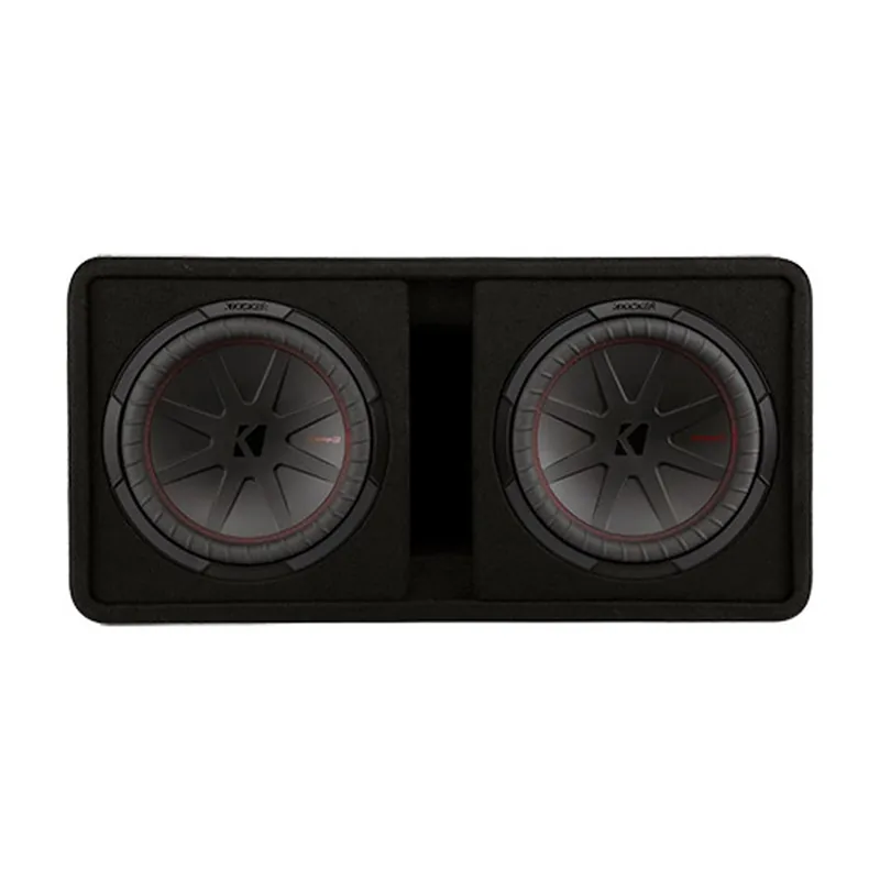 Kicker 48DCWR122 Dual 12-inch CompR Loaded Enclosure, official product photo, sold and installed at Audio MotorSports in Carson
