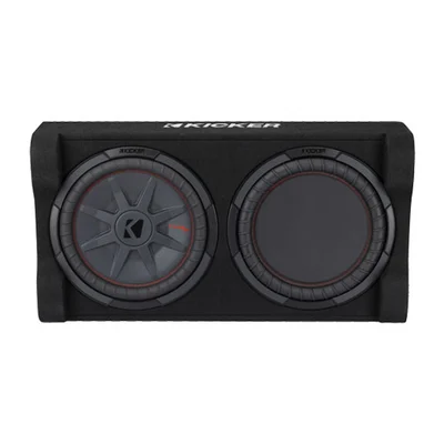 Subwoofer amplificado Kicker 51PTRTP12 CompRT de 12 pulgadas hacia abajo