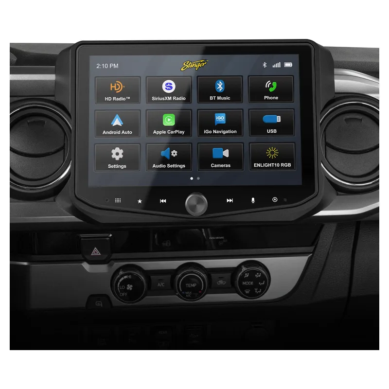 Stinger HORIZON10 RB10TAC16X 10-inch Radio Kit for 2016–2023 Toyota Tacoma, official product photo, sold and installed at Audio MotorSports in Carson