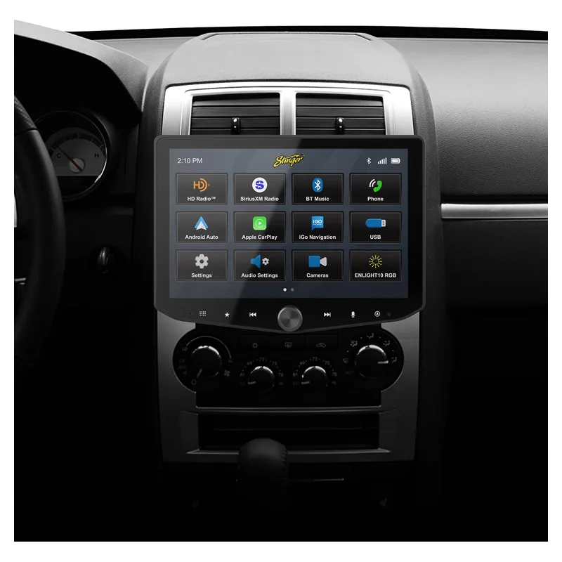 Stinger HORIZON10 STH10CHX 10-inch Radio Kit for Dodge Challenger 2008–2014/Charger 2008–2010, official product photo, sold and installed at Audio MotorSports in Carson