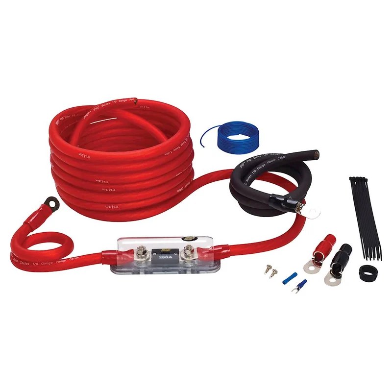 Stinger SK4201 1/0-Gauge Amp Wiring Kit, official product photo, sold and installed at Audio MotorSports in Carson