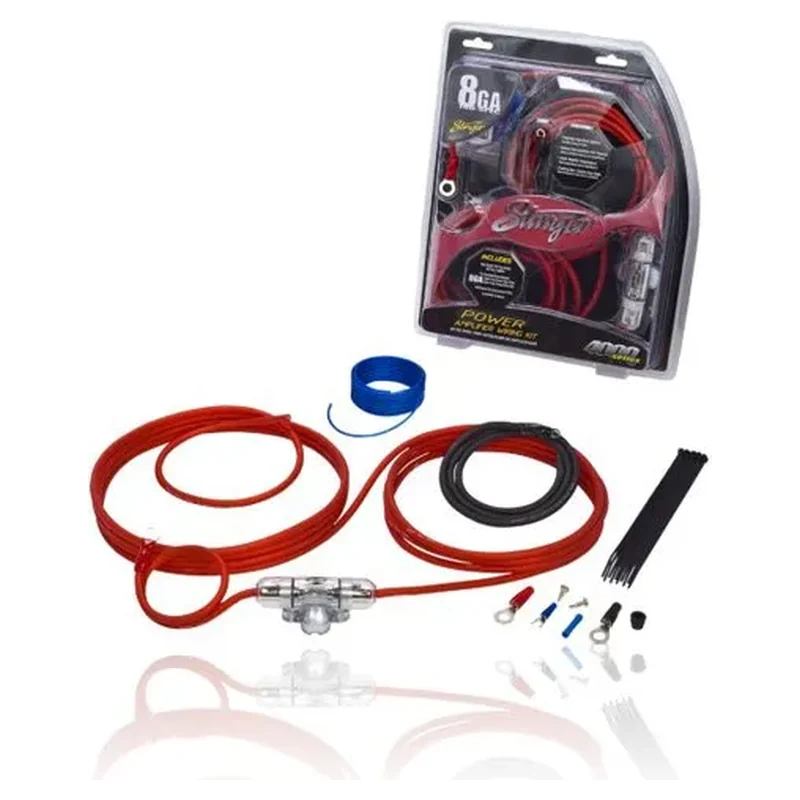 Stinger SK4281 8-Gauge Amp Wiring Kit, official product photo, sold and installed at Audio MotorSports in Carson