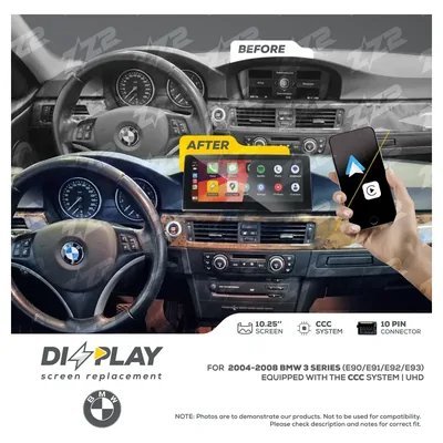 ZZ-2 DZZ-CCC-3S-E9X-10-UHD 10.25-inch DIZZPLAY Screen for 2004–2008 BMW 3 Series (E90/E91/E92/E93) CCC