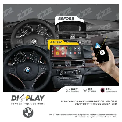 ZZ-2 DZZ-CIC-3S-E9X-10-LHD 10.25-inch DIZZPLAY Screen for 2009–2012 BMW 3 Series (E90/E91/E92/E93) CIC