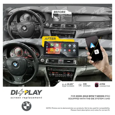 ZZ-2 DZZ-CIC-7S-F01-10-UHD 10.25-inch DIZZPLAY Screen for 2009–2012 BMW 7 Series (F01) CIC