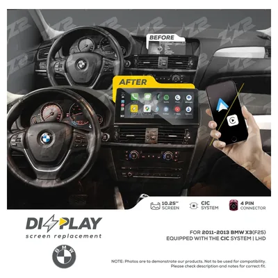 ZZ-2 DZZ-CIC-X3-F25-10-LHD 10.25-inch DIZZPLAY Screen for 2011–2013 BMW X3 (F25) CIC
