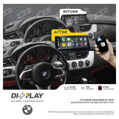 ZZ-2 DZZ-CIC-Z4-E89-10-LHD 10.25-inch DIZZPLAY Screen for 2009–2016 BMW Z4 (E89) CIC