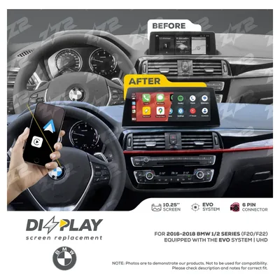 ZZ-2 DZZ-EVO-1S-2S-F2X-F22-10-UHD 10.25-inch DIZZPLAY Screen for 2017–2018 BMW 1/2 Series (F20/F22) EVO