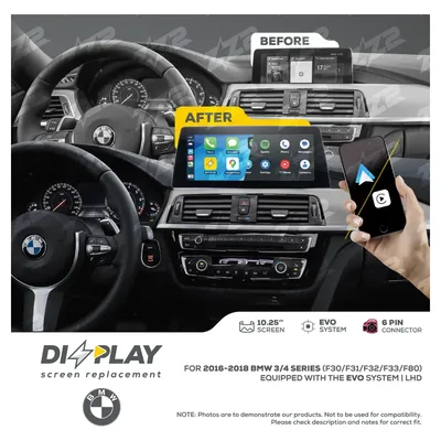 ZZ-2 DZZ-EVO-3S-4S-F3X-10-LHD 10.25-inch DIZZPLAY Screen for 2016–2018 BMW 3/4 Series (F30/F31/F32/F33/F80) EVO