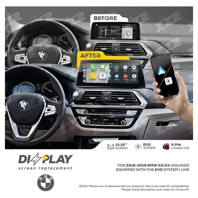 ZZ-2 DZZ-EVO-X3-X4-G01-G02-10-UHD 10.25-inch DIZZPLAY Screen for 2018–2019 BMW X3/X4 (G01/G02) EVO