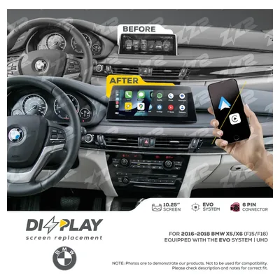 ZZ-2 DZZ-EVO-X5-X6-F15-F16-10-UHD 10.25-inch DIZZPLAY Screen for 2016–2018 BMW X5/X6 (F15/F16) EVO