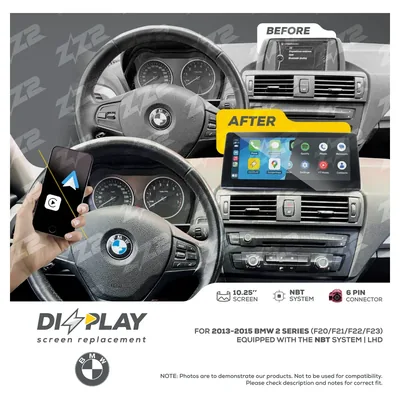 ZZ-2 DZZ-NBT-1S-2S-F20-F22-10-LHD 10.25-inch DIZZPLAY Screen for 2012–2017 BMW 1/2 Series (F20/F21) NBT