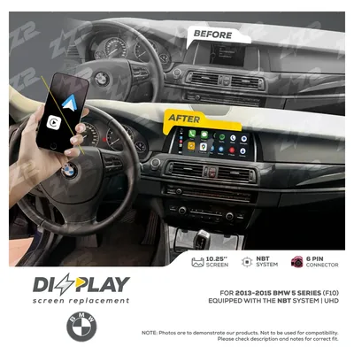 ZZ-2 DZZ-NBT-5S-F10-10-UHD 10.25-inch DIZZPLAY Screen for 2013–2015 BMW 5 Series (F10) NBT
