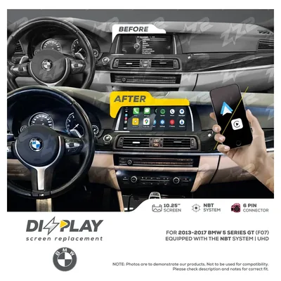 ZZ-2 DZZ-NBT-5SGT-F07-10-LHD 10.25-inch DIZZPLAY Screen for 2013–2017 BMW 5 Series GT (F07) NBT