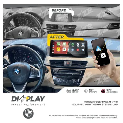 ZZ-2 DZZ-NBT-X1-F48-10-UHD 10.25-inch DIZZPLAY Screen for 2015–2017 BMW X1 (F48) NBT