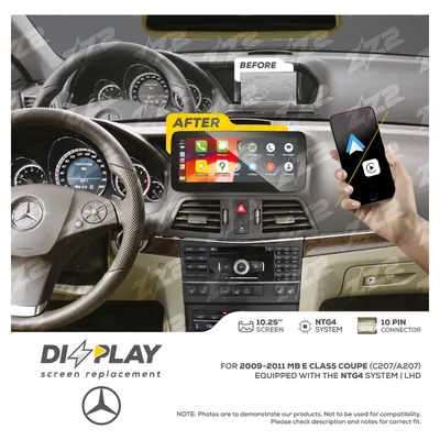 ZZ-2 DZZ-NTG4-E-C207-10-LHD 10.25-inch DIZZPLAY Screen for 2009–2011 Mercedes-Benz E-Class Coupe (C207/A207) NTG4