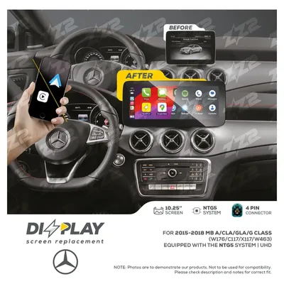 ZZ-2 DZZ-NTG5-A-CLA-GLA-G-10-UHD 10.25-inch DIZZPLAY Screen for 2015–2018 Mercedes-Benz A/CLA/GLA/G-Class (W176/C117/X117/W463) NTG5