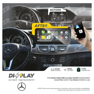 ZZ-2 DZZ-NTG5-E-C207-10-LHD 10.25-inch DIZZPLAY Screen for 2016 Mercedes-Benz E-Class Coupe (C207/A207) NTG5