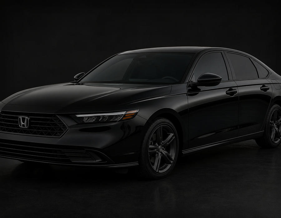 Black sedan with Solar Ceramic doors and back glass