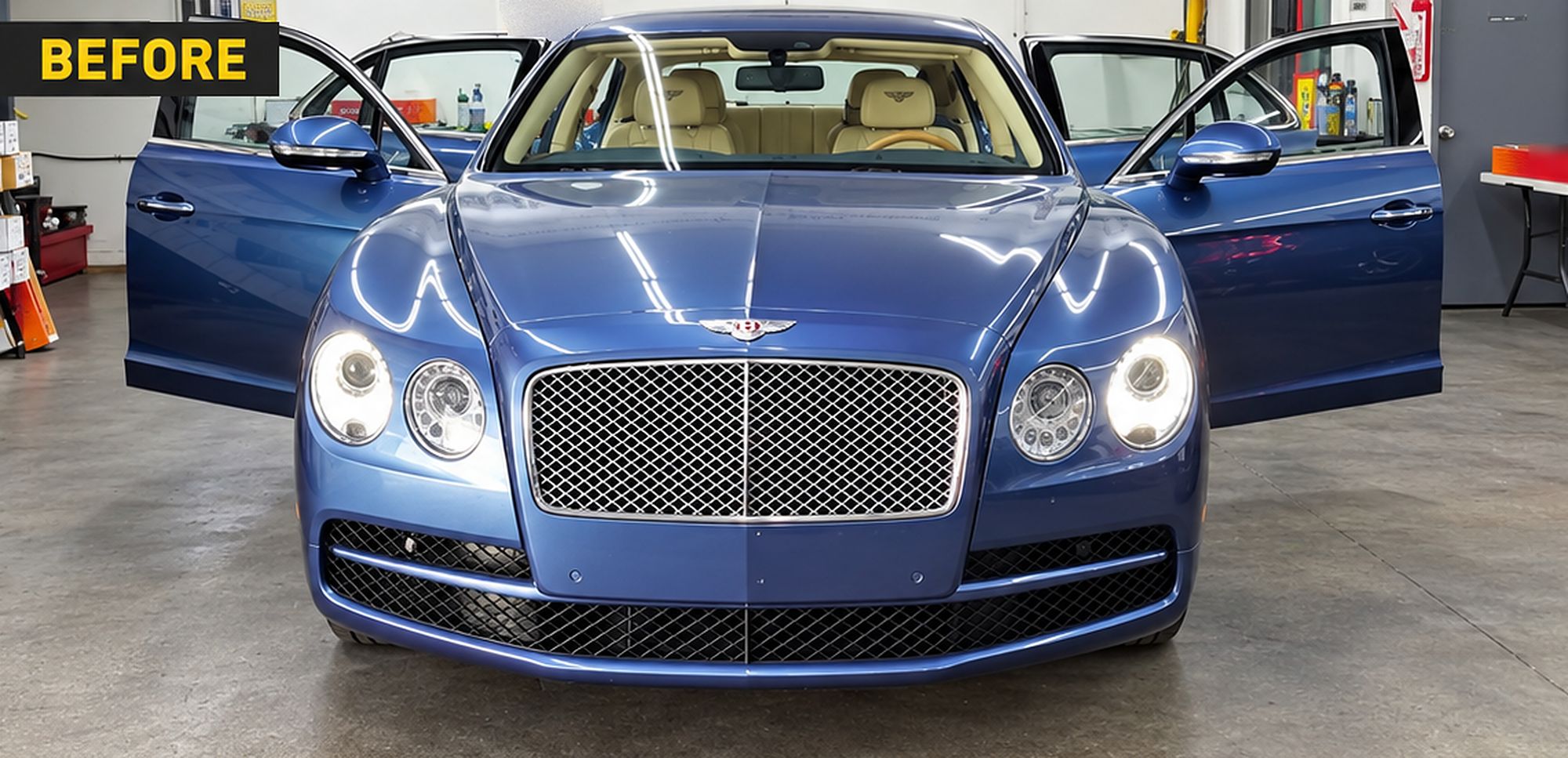 Bentley Flying Spur before window tint