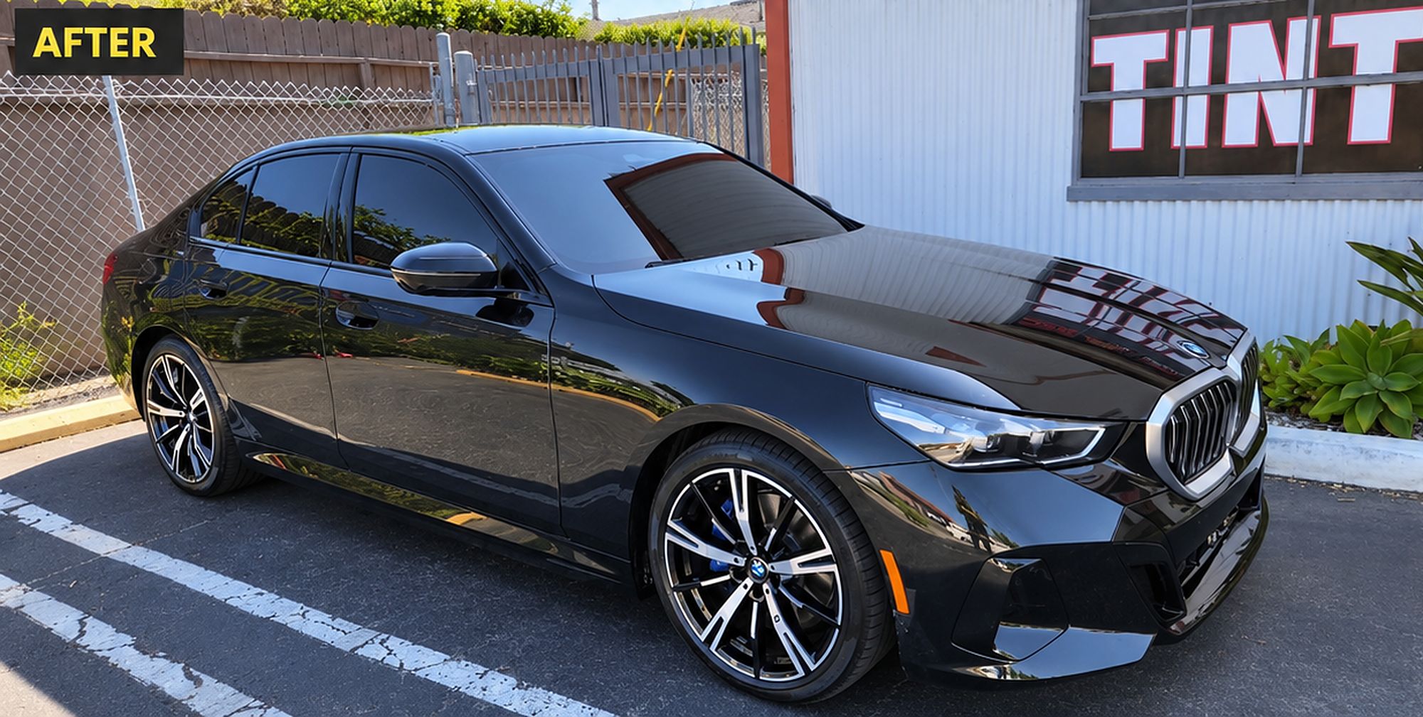 BMW 5 Series after window tint