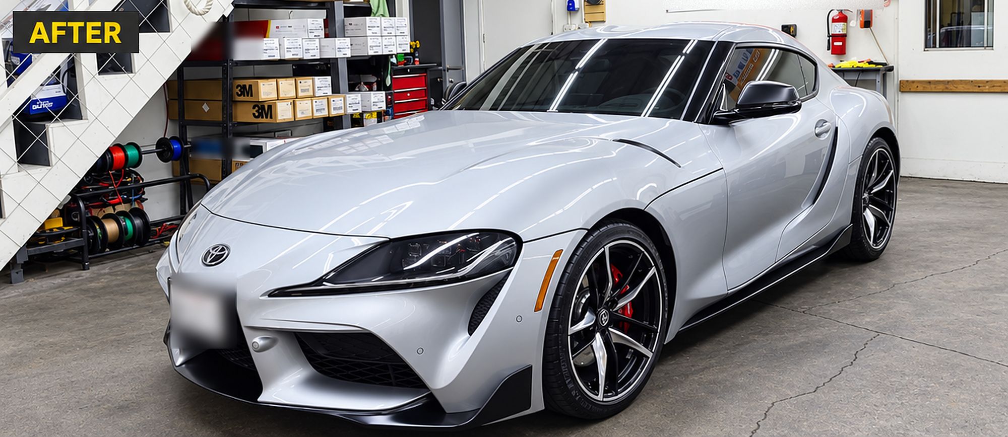 Toyota Supra after California-legal front tint
