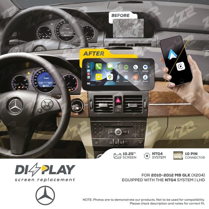ZZ-2 DIZZPLAY Mercedes-Benz GLK X204 2010-2012 NTG4