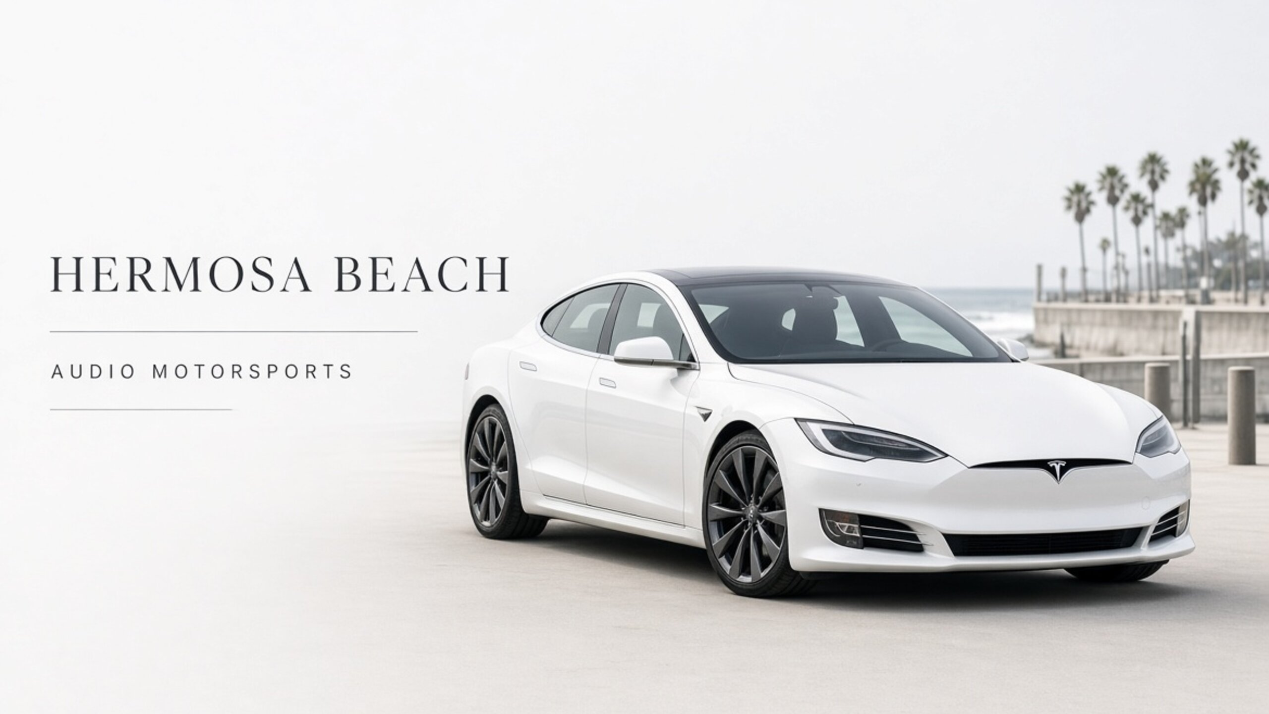 Tesla window tint for Hermosa Beach — Tesla Tint LA at Audio MotorSports on Avalon
