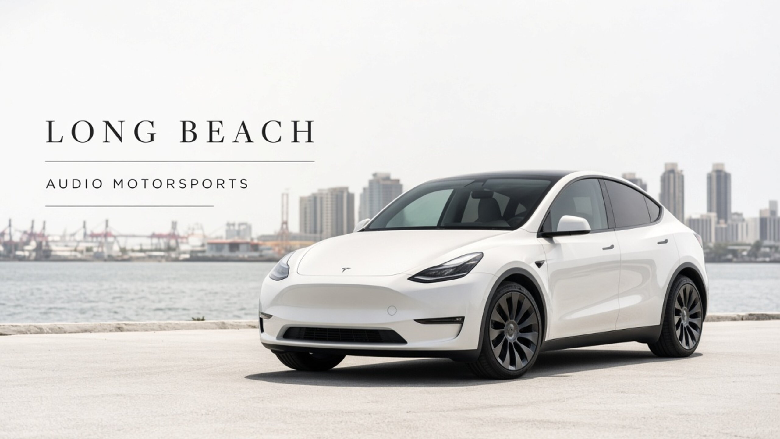 White Tesla with tinted glass — Tesla window tint for Long Beach at Tesla Tint LA