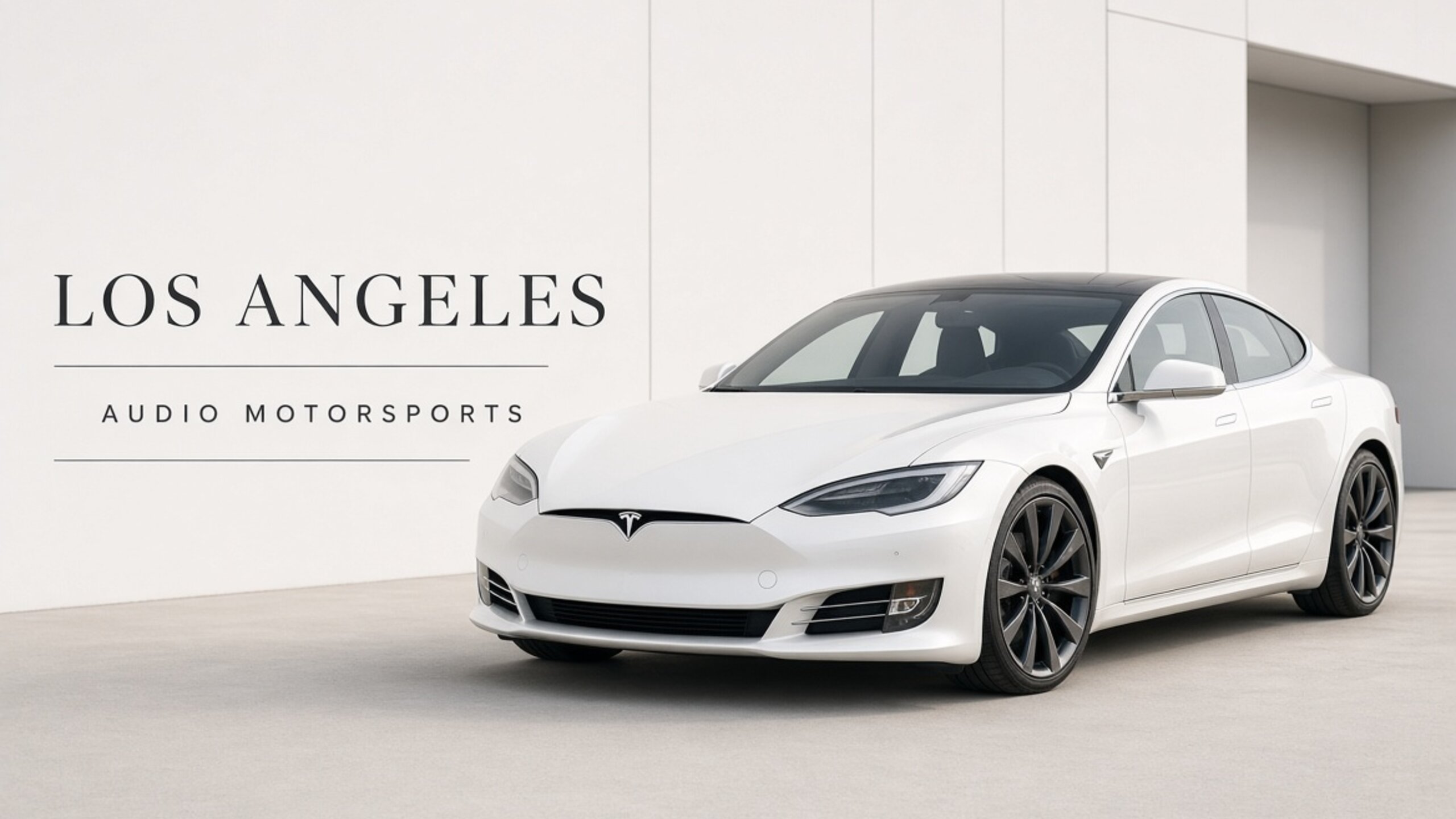 White Tesla with tinted glass — Tesla window tint for Los Angeles at Tesla Tint LA